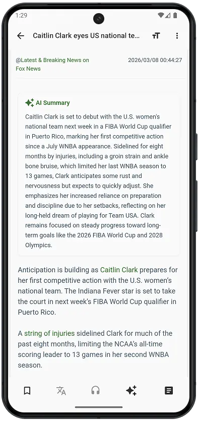 Agr Reader on Android - full article with clean typography